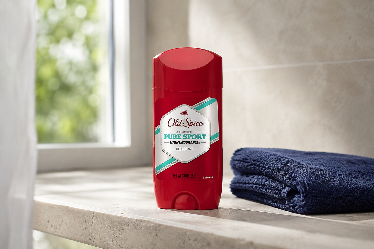 Redaktionelle Illustration von Old Spice Pure Sport vor der täglichen Anwendung.